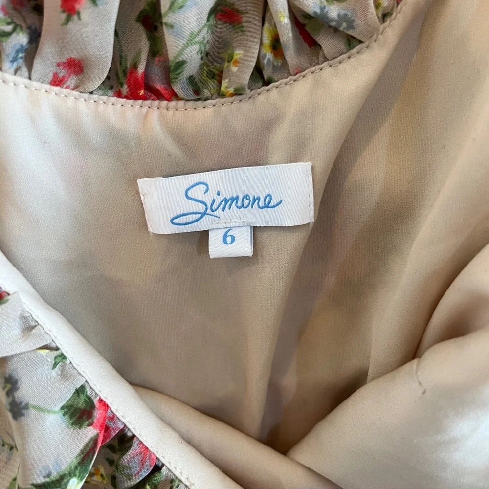 Simone Floral Sleeveless Knee-Length Dress / Made in Canada 🇨🇦 - Picture 5 of 7